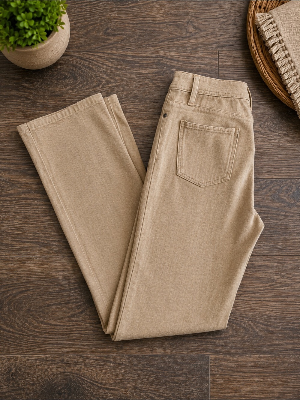 Coldwater Creek Straight Leg Pants in Tan